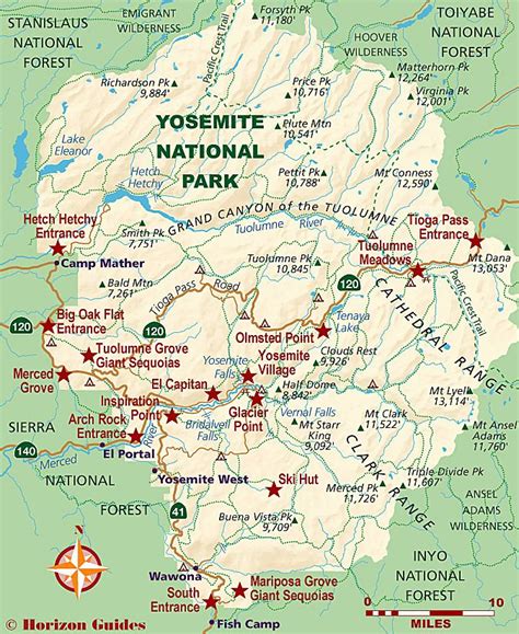 Yosemite National Park Map Yosemite National Park In 2019 Road Trip