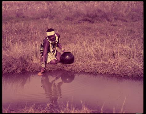melmoth district zulu girl fetching water at nkandla atom site for drisa