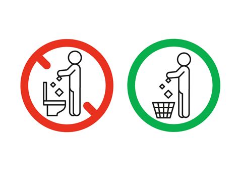 Rule Take Out Trash In Basket But Not In Toilet Pan Prohibition