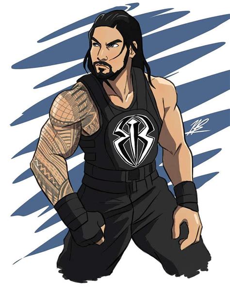 How To Draw Roman Reigns From Wwe Drawingnow