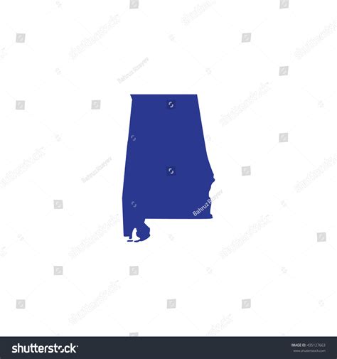 Map Alabama Vector Illustration Stock Vector Royalty Free 435127663