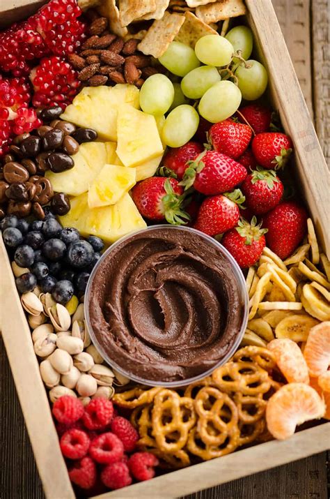 Healthy Fruit And Chocolate Party Tray