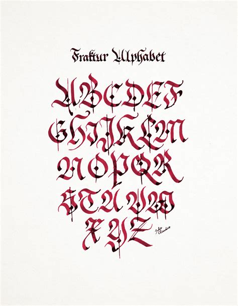Fraktur Alphabet Calligraphy On Behance