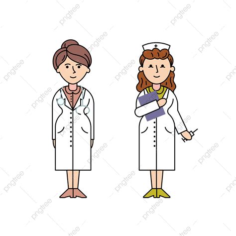 Gambar Stroke Kartun Dokter Materi Wanita Dokter Dokter Wanita Dokter Kartun Png Dan Vektor
