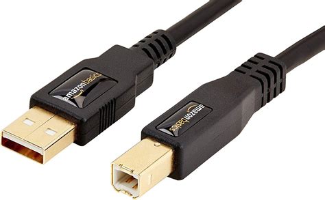 Amazonbasics Usb 20 Printer Cable A Male To B Male Cord 10 Feet 3