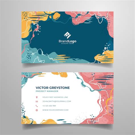 Free Vector Abstract Shapes Business Cards Template