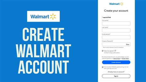 Walmart Sign Up How To Open Walmart Account Youtube