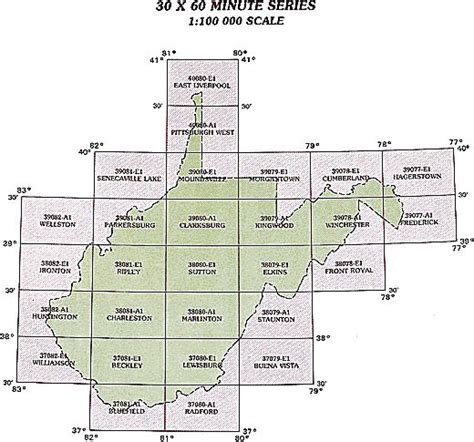 West Virginia Topographic Index Maps Wv State Usgs Topo Quads 24k