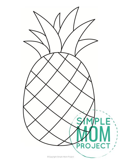 Free Printable Pineapple Template Simple Mom Project