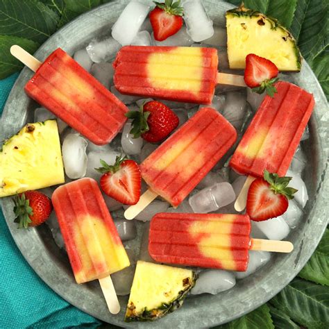 Love And Confections Pineapple Strawberry Swirl Fruit Pops
