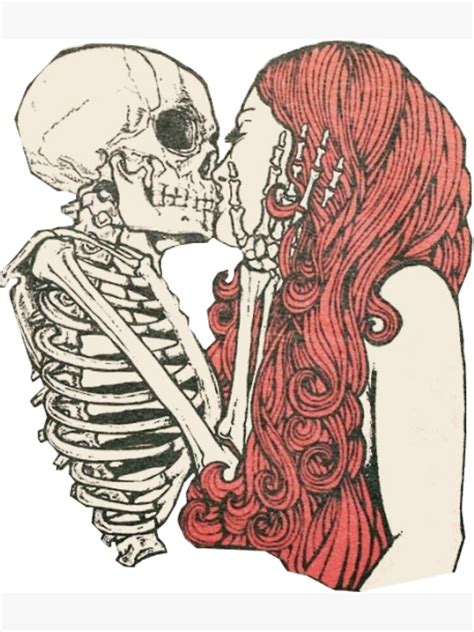 Skeleton Kissing Love Kiss Skull Death Couple Skeletons Bones