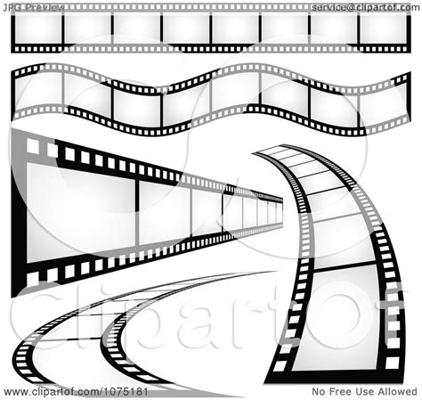 Clipart Film Strip Borders And Design Elements Royalty Free Vector