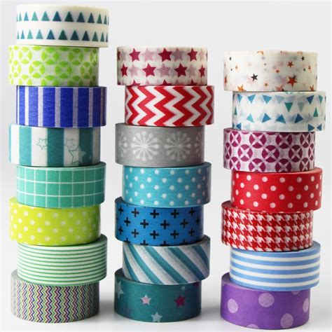 22 rolls geometric design washi tape set decoration paper masking tapes adhesive tape diy