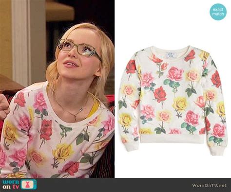 Maddie’s Rose Print Sweater On Liv And Maddie Outfit Details 55587