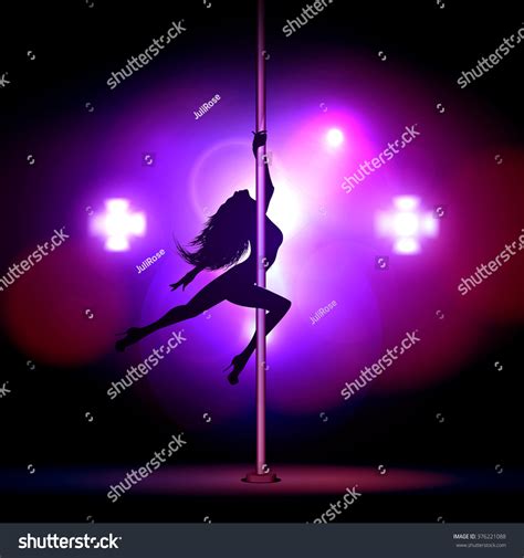 Vector Illustration Girl Dancing Striptease Stock Vector Royalty Free 376221088