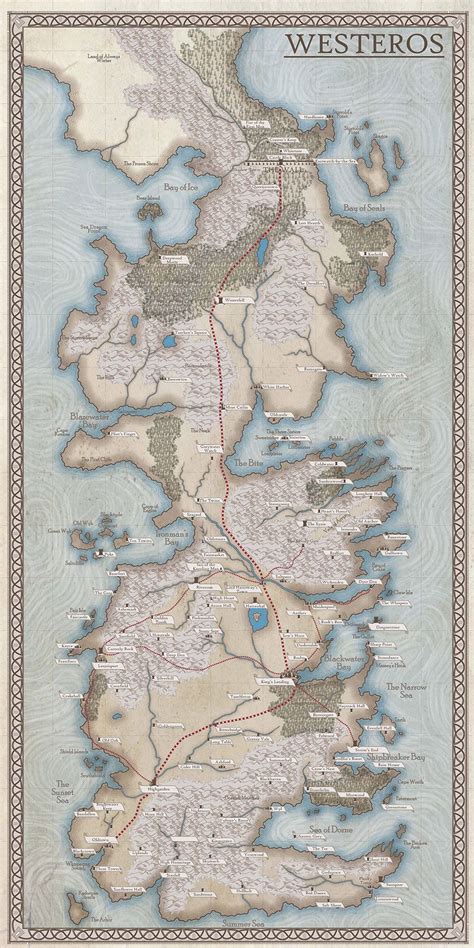 Map Of Westeros Based On Maps Of The World