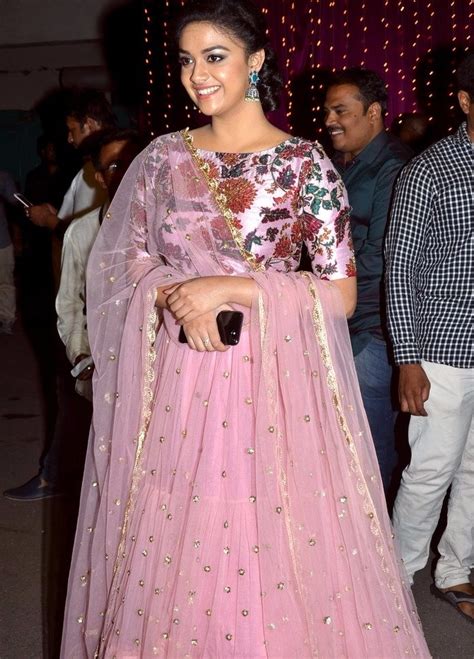 Keerthi Suresh Pink Dress Pictures