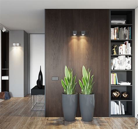 Spacious Looking One Bedroom Apartment With Dark Wood Accents One