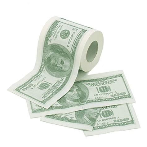 100 One Hundred Dollar Bill Toilet Paper Roll Novelty Funny Toilet