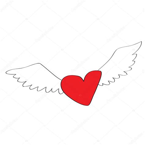 Angel Heart Cartoon Angel Heart Cartoon — Stock Vector © Mtkang 7214971