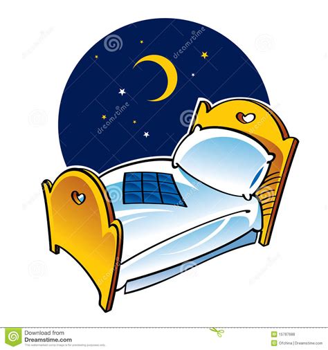 Night Sleep Bed Stock Vector Illustration Of Background 15787688
