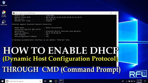 How To Enable Dhcp Through Cmd Command Prompt Windows 1087 Youtube