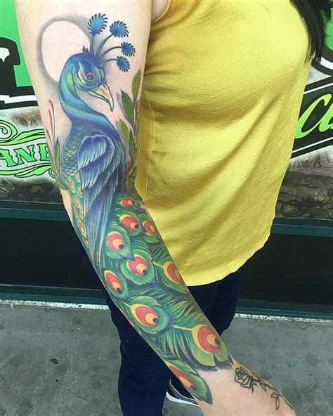 Peacock Sleeve Tattoo Sleeve Tattoos Tattoos Tattoos And Piercings