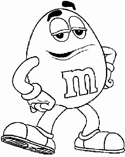 M&m Coloring Page  Coloring Home