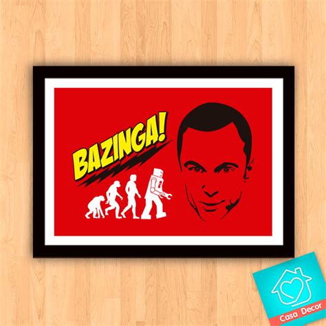 Quadro Poster C Moldura Bazinga The Big Bang Theory No Elo7 Casa