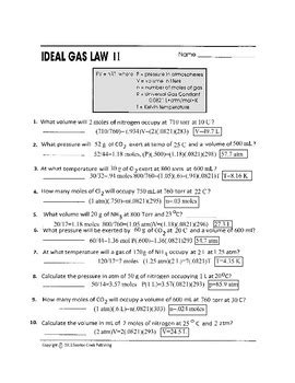 Everyone knows that reading ideal gas law problems answer key is helpful, because we can get too much info online from the reading materials. Chemistry Combined Gas Laws Worksheet Answer Key With Work ...