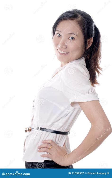 Sassy Asian Woman Stock Image Image Of Brunette Portrait 21059937