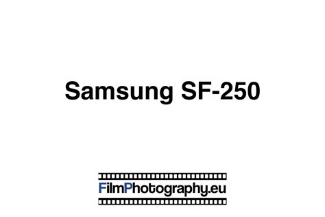 Samsung Sf 250 Hindergrundinformationen Zu Der Kamera