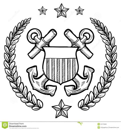Us Navy Insignia With Wreath Stock Vector Illustration Of Accessory