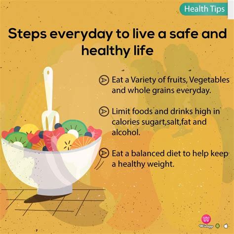 Steps Everyday To Live A Safe And Healthy Life Balanced Diet Health