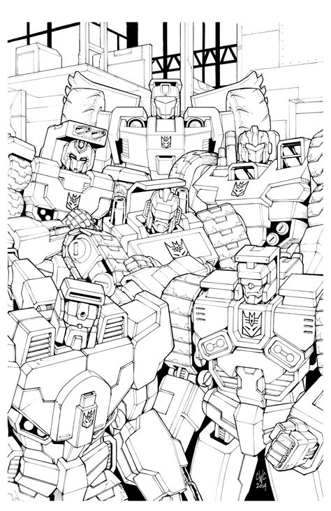 Free Digital Transformers Line Art By Artist Casey Coller Round Up