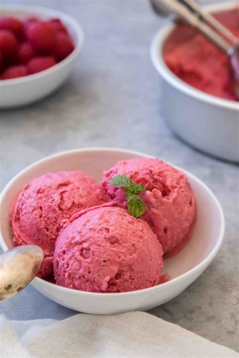 The Easiest 2 Ingredient Raspberry Sorbet Lifestyle Of A Foodie