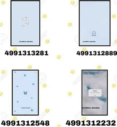 The bloxburg house idea in the video has everything you can imagine in a modern house. 🍓Not Mine🍓 in 2020 | Custom decals, Roblox codes, Room decals