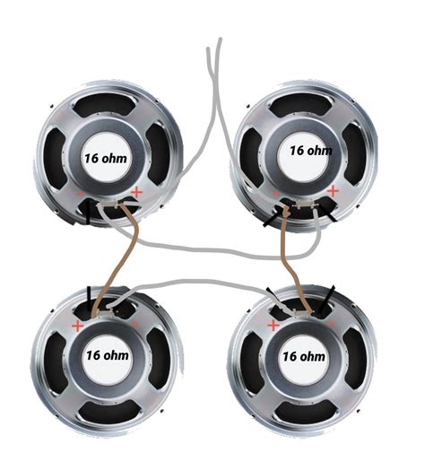 Is This The Correct Wiring For 4 16 Ohm Speakers For A 4 Ohm Amp R