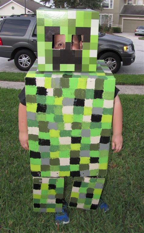 Minecraft Creeper Homemade Halloween Costume Homemade Halloween