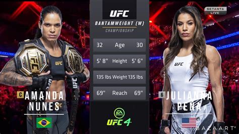 AMANDA NUNES VS JULIANNA PENA FULL FIGHT UFC 269 YouTube