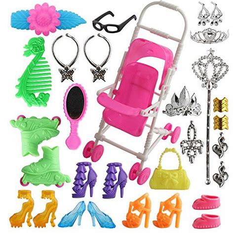 Sotogo 125 Pieces Doll Clothes Set For Barbie Dolls Include 20 Pieces Clothes Party Grown