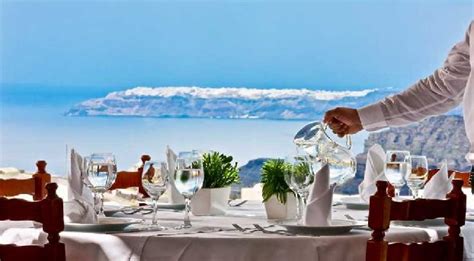 Athenian house • argo • naoussa • la maison • ambrosia. Top gourmet restaurant views on Santorini