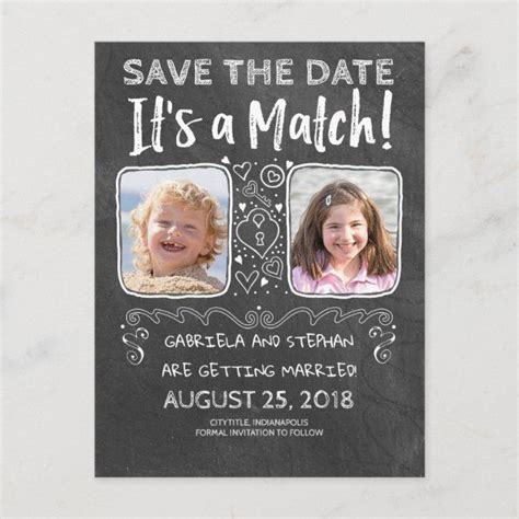 Funny Photo Save The Date Its A Match Announcement Postcard Zazzle