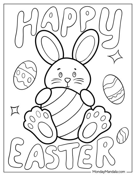 34 Easter Bunny Coloring Pages Free Pdf Printables