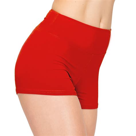 Always Women S Buttery Soft Spandex Yoga Shorts Red L
