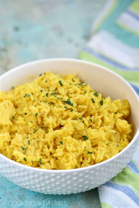 Instant Pot Yellow Rice Cooking With Curls
