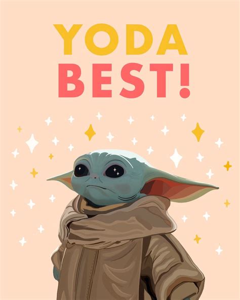 Baby Yoda Birthday Card Star Wars Mandalorian Baby Yoda Best Friend