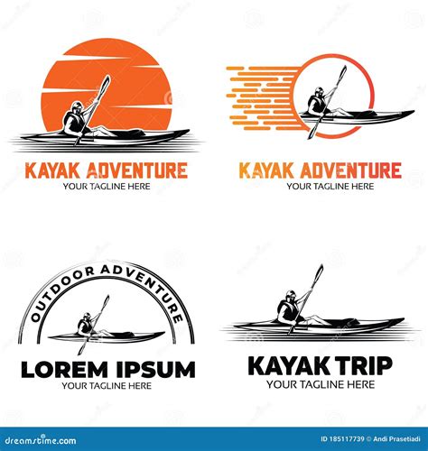 Vector De Diseño De La Ilustración Del Logotipo De Kayak Ilustración