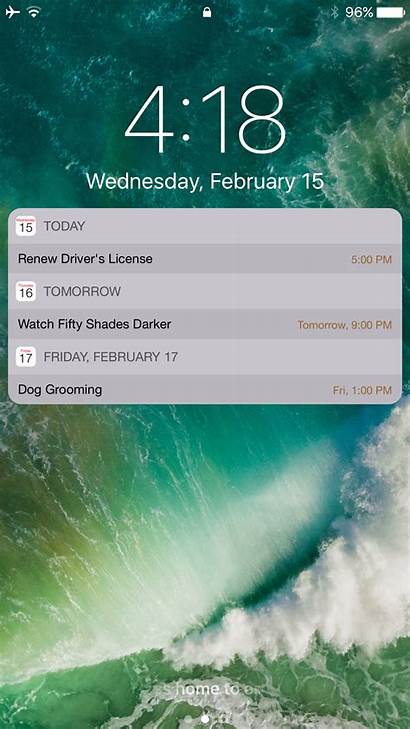 Lockscreen Calendar Lock Screen Ios Event Iphone