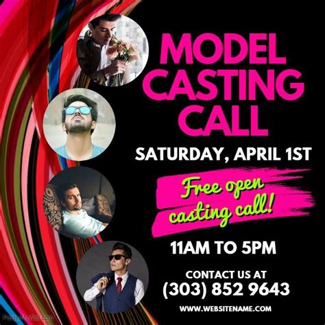 Casting Call Flyer Template Elegant Model Casting Call Template Flyer